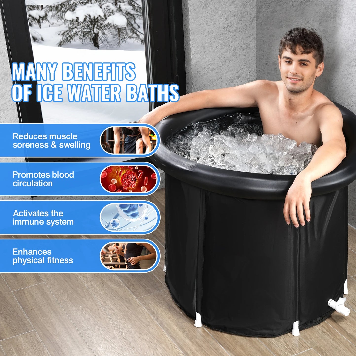 Elite ice bath recuperación con hielo portatil