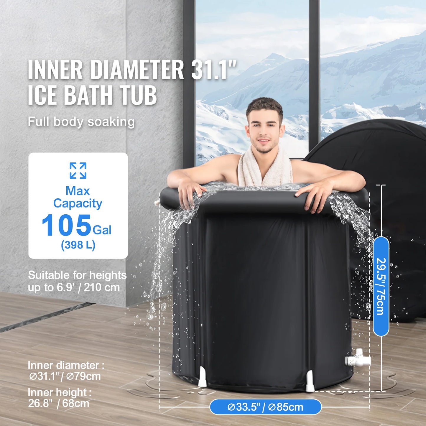 Elite ice bath recuperación con hielo portatil